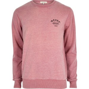 River Island Men's Pink casual statement sweatshirt €30