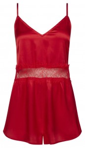 River Island Red Satin Playsuit €30