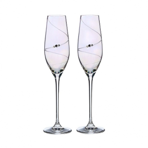Star by Julien Macdonald - Set of two Swarovski crystal lustre champagne flutes €60.00