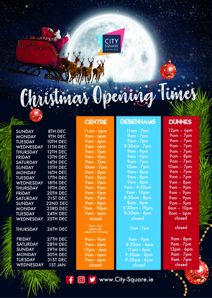 Christmas Opening Times Social Post